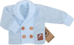 Kojenecký pletený svetřík/kabátek s knoflíky - ELEGANT BOY modrý - vel.62 - obrázek 2