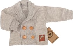Kojenecký pletený svetřík/kabátek s knoflíky - ELEGANT BOY béžový - vel.80 - obrázek 2