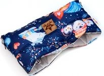 Rukávník na kočárek fleece - PREMIUM winter friends granátový se šedou - BabyNellys - obrázek 1
