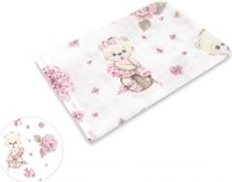 Plena bavlna potisk TETRA PREMIUM - MÍŠA BALETKA s růžovou - 70x80cm - obrázek 1