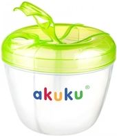 Dávkovač sušeného mléka plastový - AKUKU průhledný se zelenou - obrázek 1