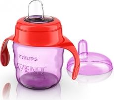 Dětský netekoucí hrníček s úchyty - AVENT růžový - 200ml - obrázek 2