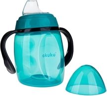 Dětský hrníček nakloněný se silikonovým náustkem - AKUKU mátový - 280ml - obrázek 1