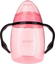 Dětský hrníček nakloněný se silikonovým náustkem - AKUKU růžový - 280ml - obrázek 2