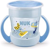 Dětský nevylévající se hrníček NUK - MINI MAGIC 360° s modrou - 160ml - obrázek 1