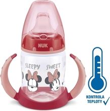 Kojenecká lahev s pítkem a kontrolkou teploty 150ml - MICKEY červená - Nuk - obrázek 1