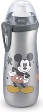 Dětská lahev s push-pull pítkem 450ml - SPORTS CUP MICKEY šedá - Nuk - obrázek 1