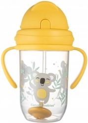 Dětský hrníček/lahev se slámkou a závažím 270ml - EXOTIC KOALA žlutý - Canpol - obrázek 1