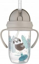 Dětský hrníček/lahev se slámkou a závažím 270ml - EXOTIC LENOCHOD šedý - Canpol - obrázek 2