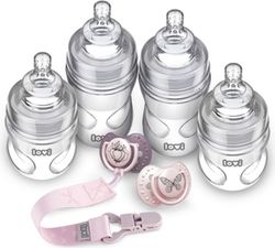 Novorozenecká sada kojeneckých lahví a dudlíků - BOTANIC GIRL s růžovou - Lovi - obrázek 1