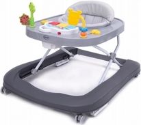 Dětské chodítko se zábavným panelem -  WALK'N tmavě šedé - 4Baby - obrázek 1
