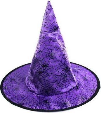 klobouk čarodějnický/halloween fialový - obrázek 1
