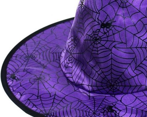 klobouk čarodějnický/halloween fialový - obrázek 2