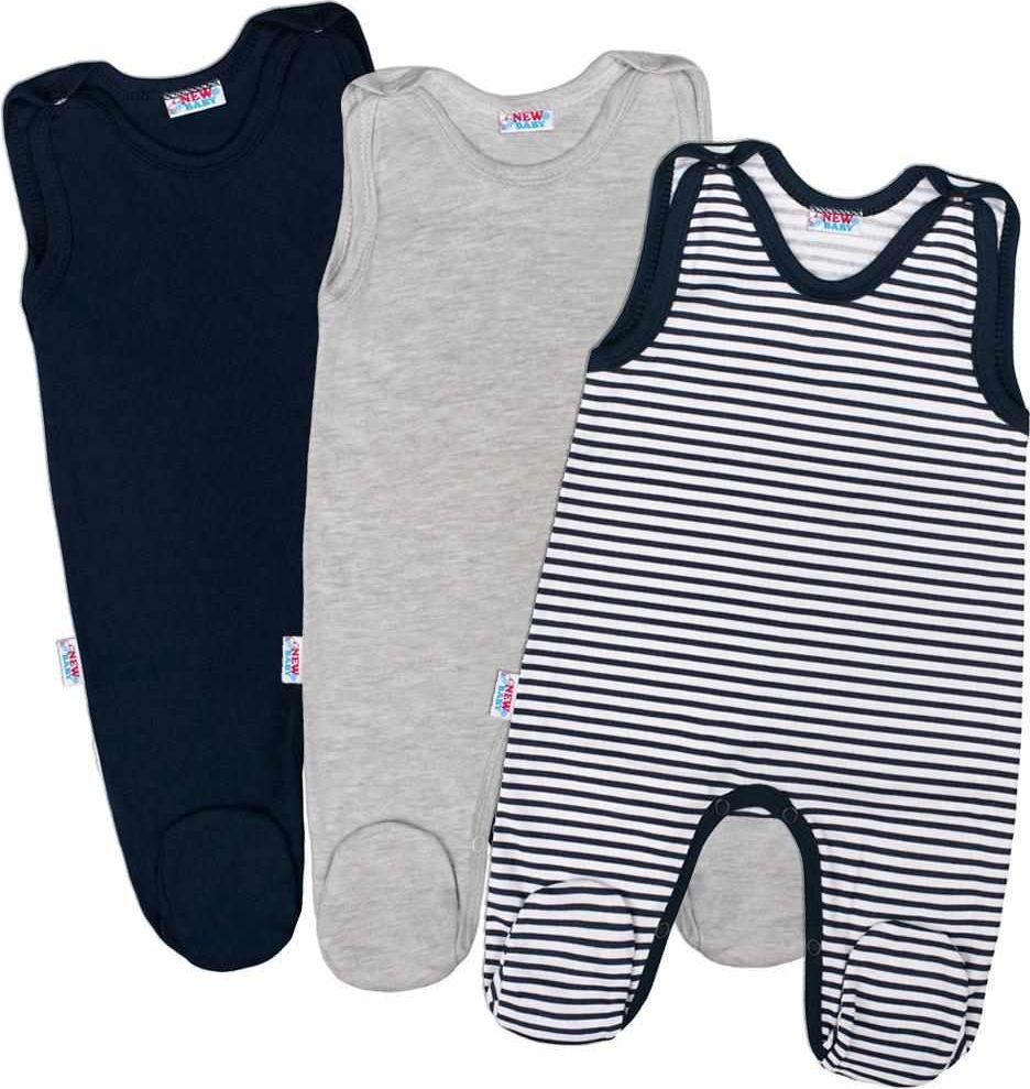 Kojenecké dupačky New Baby Classic II Kluk 3ks - 62 (3-6m) - obrázek 1