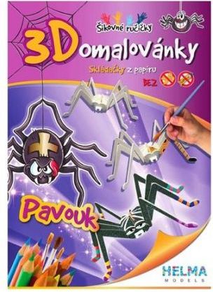 Omalovánka 3D pavouk, A4 - obrázek 1