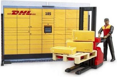 BRUDER 62251 bworld DHL shop s paletovým vozíkem - obrázek 2