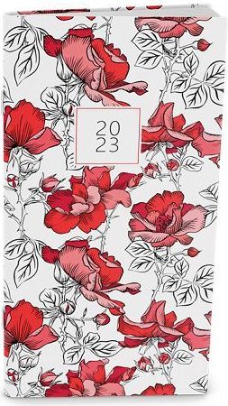 Diář měsíční - Halina - lamino - Růže 2023 / 11cm x 21cm / BMH9-1-23 - obrázek 1