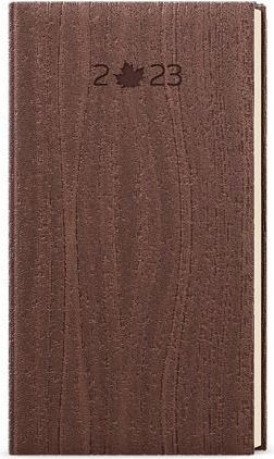 Diář týdenní - Jakub - Wood - kapesní - hnědá 2023 / 7,5cm x 15cm / BTJk65-7-23 - obrázek 1