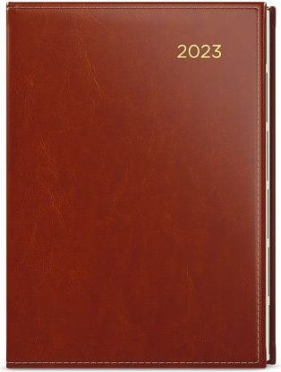 Diář denní - Ctirad s výsekem - Premier - A5 - hnědá 2023 / 14,3cm x 20,5cm / BDCk17-7-23 - obrázek 1
