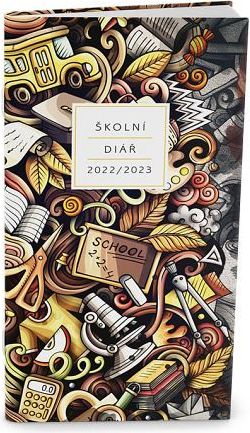Diář měsíční školní - Klára - lamino - Škola 2023 / 9cm x 17cm / BMK9-2-23 - obrázek 1