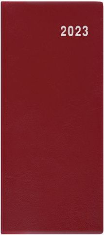 Diář měsíční - Božka - PVC - bordó 2023 / 7,9cm x 17,9cm / BMB1-3-23 - obrázek 1