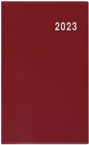 Diář měsíční - Diana - PVC - bordó 2023 / 9cm x 17cm / BMD1-3-23 - obrázek 1
