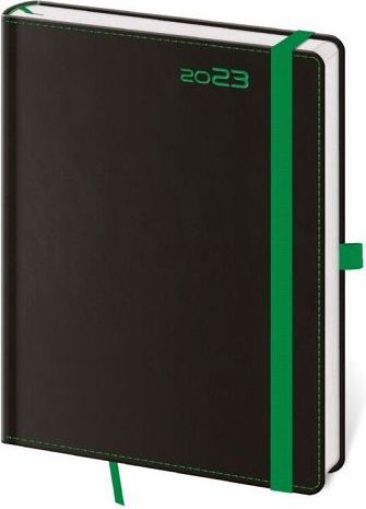 Diář týdenní B6 Black Green s poutkem 2023 / 12cm x 16,5cm / DB433-3-23 - obrázek 1