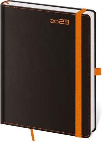 Diář týdenní B6 Black Orange s poutkem 2023 / 12cm x 16,5cm / DB433-5-23 - obrázek 1