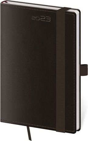 Diář kapesní Double Black s poutkem 2023 / 9cm x 14cm / DB436-7-23 - obrázek 1
