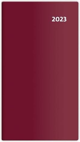 Diář čtrnáctidenní Torino bordó 2023 / 8,5cm x 15,4cm / PT02-03-23 - obrázek 1
