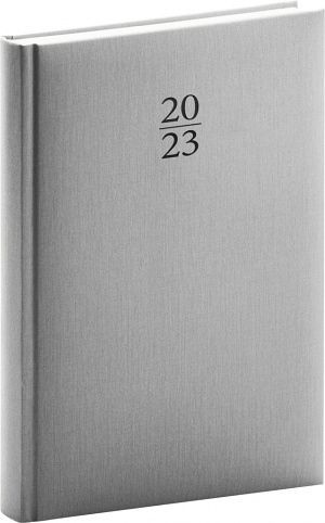 Diář denní Capys stříbrný 2023 / 21cm x 15cm / PGD-DA5CP-3344 - obrázek 1