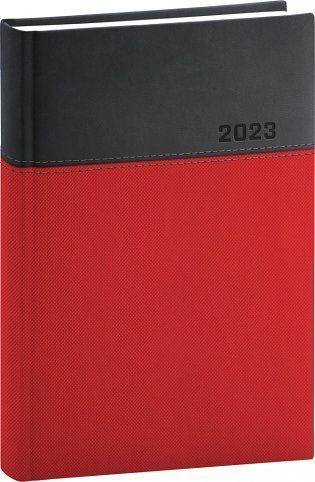Diář denní Dado červenočerný 2023 / 21cm x 15cm / PGD-DA5DA-3457 - obrázek 1