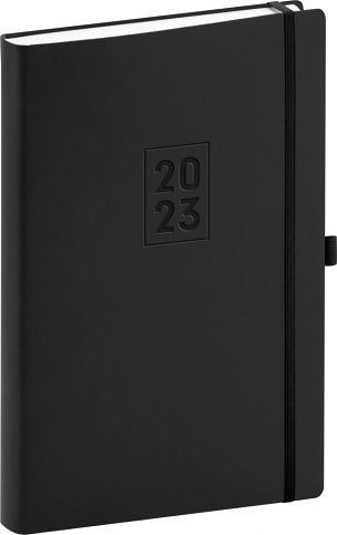 Diář denní Nox černý / černý 2023 / 21cm x 15cm / PGD-DA5NX-3004 - obrázek 1