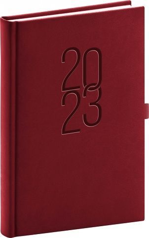 Diář denní Vivella Classic vínový 2023 / 21cm x 15cm / PGD-DA5VI-3447 - obrázek 1