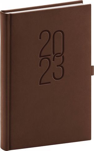 Diář denní Vivella Classic hnědý 2023 / 21cm x 15cm / PGD-DA5VI-3463 - obrázek 1