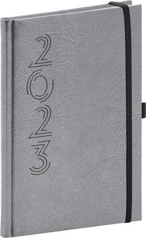 Diář týdenní Memory stříbrný 2023 / 21cm x 15cm / PGD-TA5MM-3056 - obrázek 1