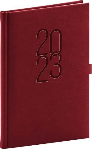 Diář týdenní Vivella Classic vínový 2023 / 21cm x 15cm / PGD-TA5VI-3447 - obrázek 1