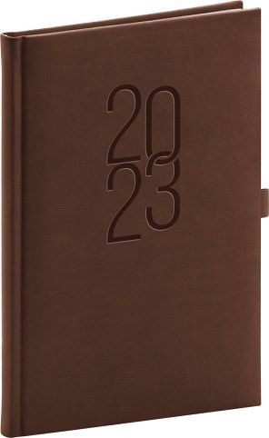 Diář týdenní Vivella Classic hnědý 2023 / 21cm x 15cm / PGD-TA5VI-3463 - obrázek 1