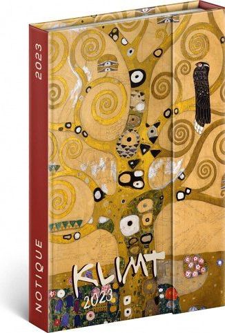 Diář týdenní magnetický Gustav Klimt 2023 / 16cm x 11cm / PGD-31168-V - obrázek 1