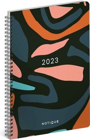 Diář týdenní spirálový  A5 Abstrakt 2023 / 21cm x 14,8cm / PGD-32162 - obrázek 1