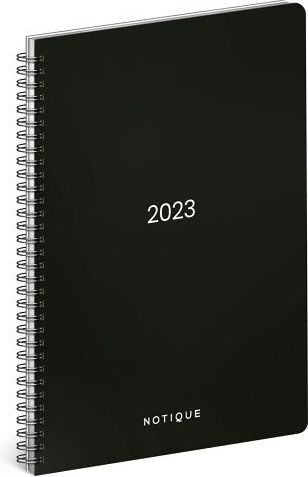 Diář týdenní spirálový  A5 Černý 2023 / 21cm x 14,8cm / PGD-32164 - obrázek 1