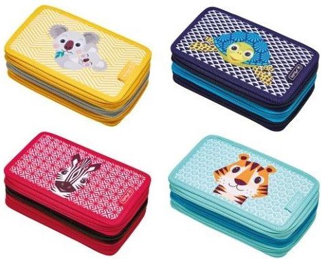 Prázdný penál mix, 3 patra, Cute animals - obrázek 1