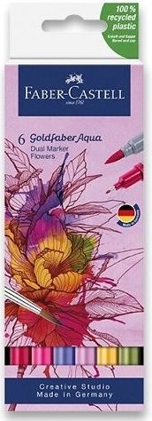 Popisovač Faber-Castell Goldfaber Aqua Dual Marker Flowers sada, 6 barev - obrázek 1
