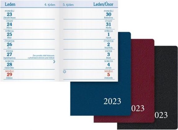 MFP Diář týdenní T101/PVC 2023 / 5,8cm x 8cm / 7781134 - obrázek 1