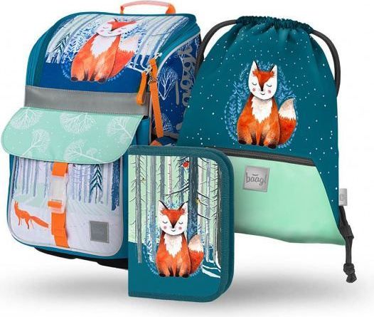 BAAGL Školní set 3 Zippy Liška: aktovka, penál, sáček - obrázek 1