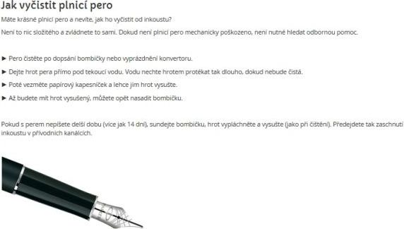 Parker Royal Vector Standard White - plnicí pero Hrot F - obrázek 2