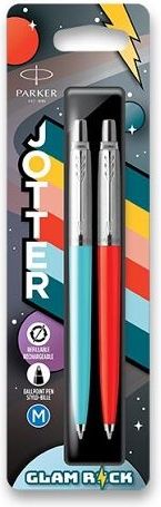 Kuličková tužka Parker Jotter Originals Glam Rock modrá a červená - obrázek 1