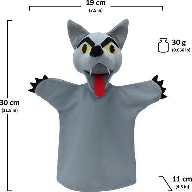 MÚ Brno Vlk se žlutýma očima 30 cm, maňásek - obrázek 4