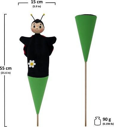 MÚ Brno Beruška 55 cm 3v1, kornoutový maňásek - obrázek 3