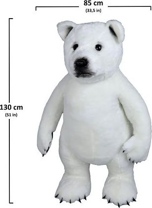 MÚ Brno Medvěd lední 130 cm, stojící - obrázek 4